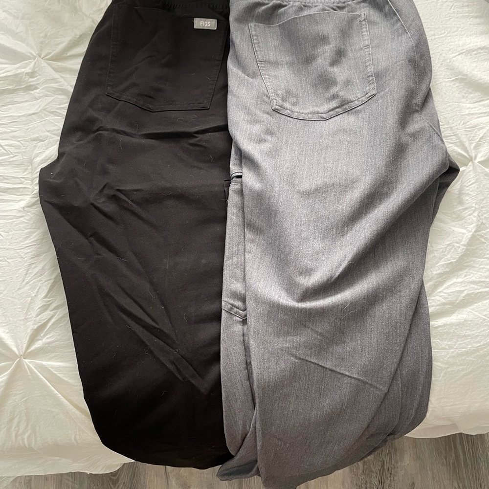Figs Black and Gray Women's Pants